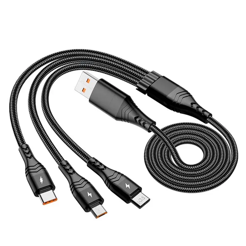 

Six In One USB C Charging Cord 5A Durable USB Type-C To Type C Micro USB Fast Charging Cable for Android Cell Phones 4/6.5ft