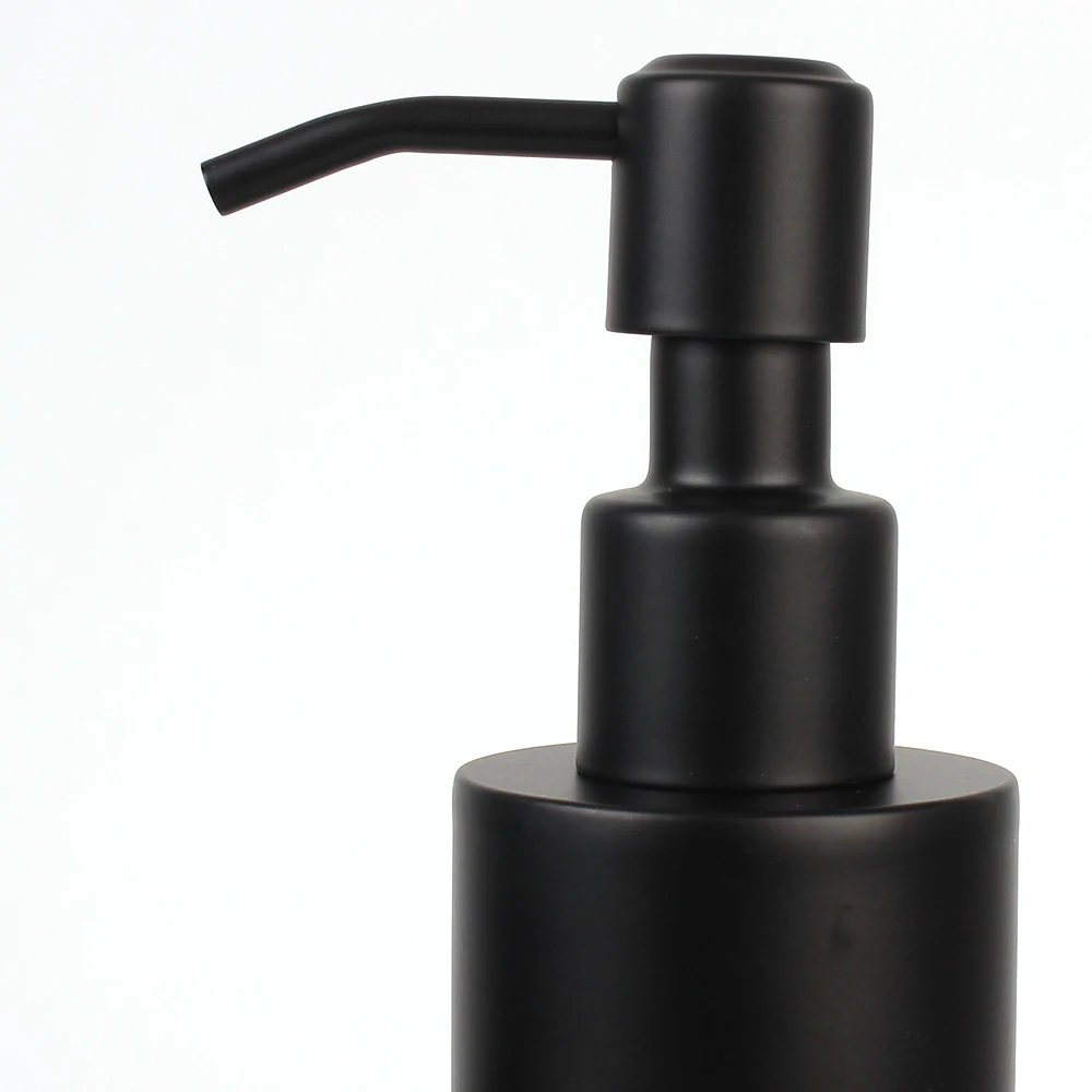 Soap Dispenser Pump Bottle Bathroom Accessories Tower Shampoo Dispensers Stainless Steel Lotion Dispenser Black Wall Mounted images - 6