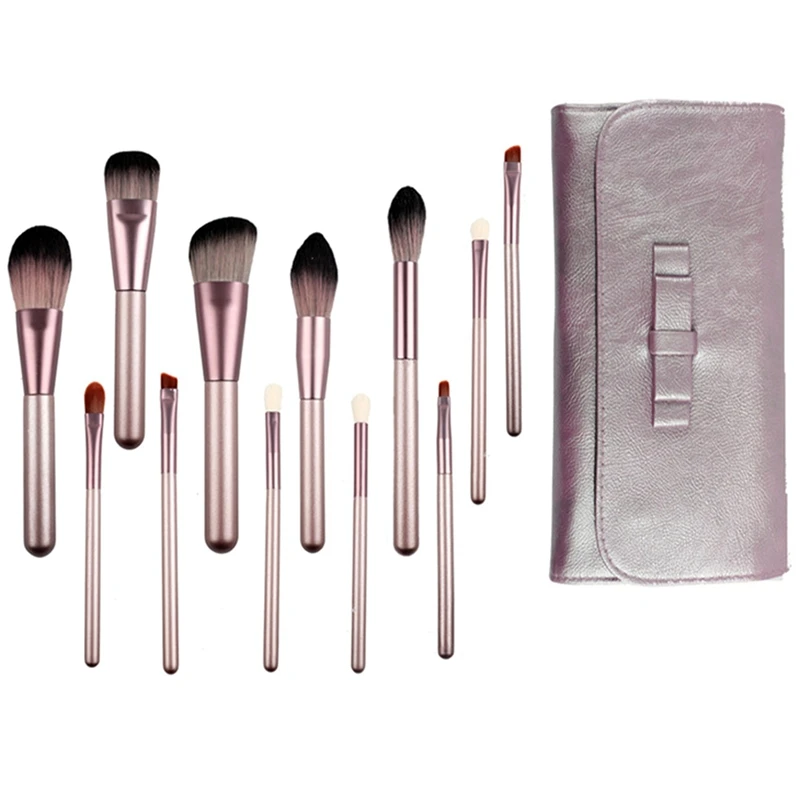 

12Pcs Professional Makeup Brushes Set Beauty Tools Eyeshadow Foundation Make Up Brushes Cosmetics Set With Storage Bag