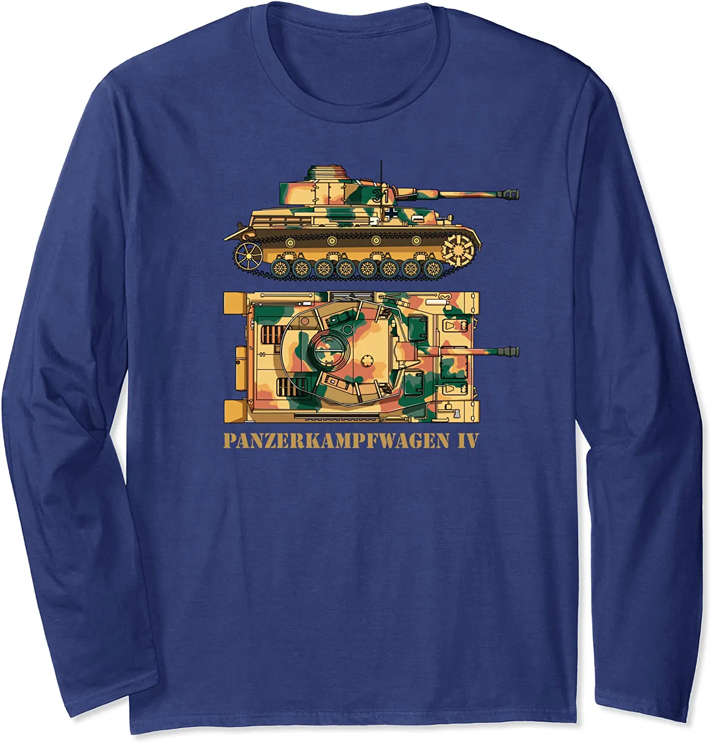 Футболка Panzer IV из немецкой Армии времен Второй мировой войны Мужская хлопковая