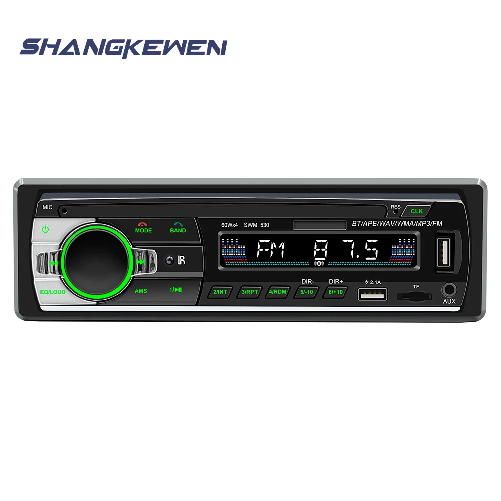 

1 DIN 12V Car Dual USB Mobile Phone Fast Charging Car Carrying MP3 Bluetooth Card Player Radio Power Amplifier Reading SD Card