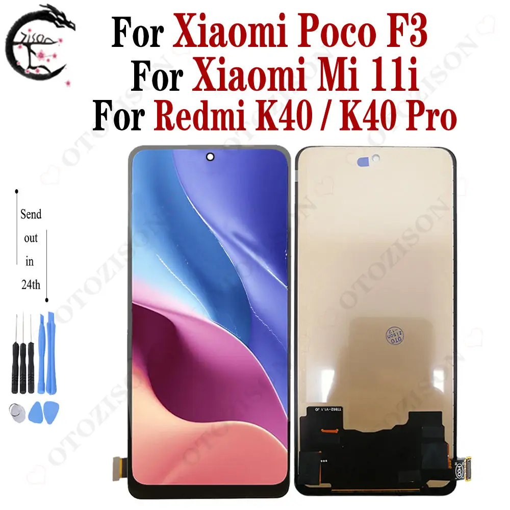 ЖК-дисплей TFT Poco F3 для Xiaomi Redmi K40 Pro, дисплей Mi 11i, сенсорная панель, дигитайзер в сборе, замена дисплея Redmi K40
