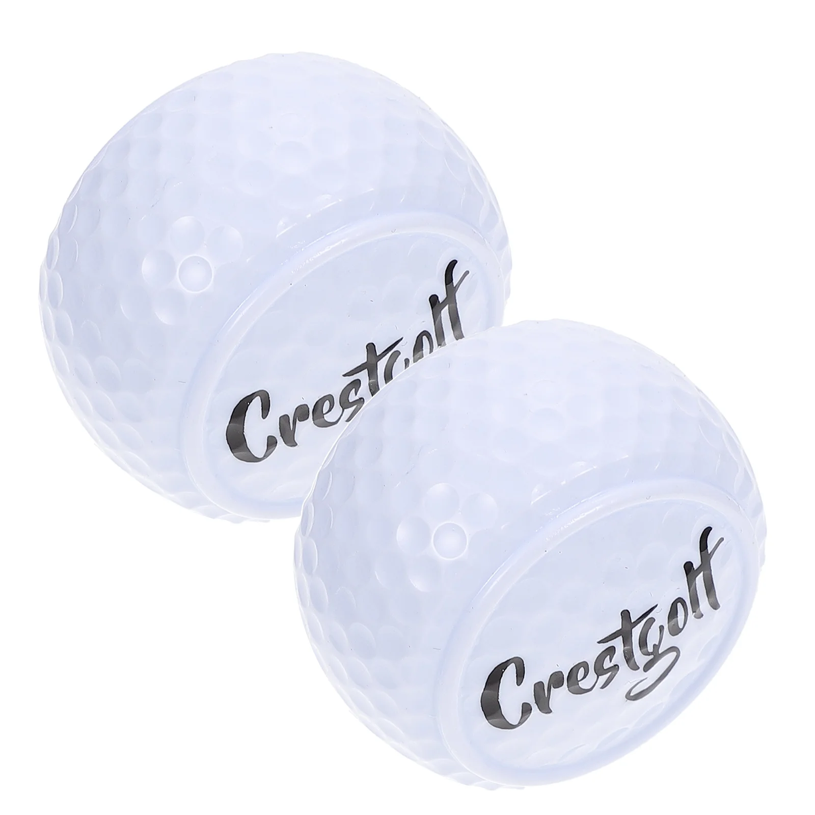 

2Pcs Flat Shape Golfing Balls for Practicing Training Golfing Accessories Pit