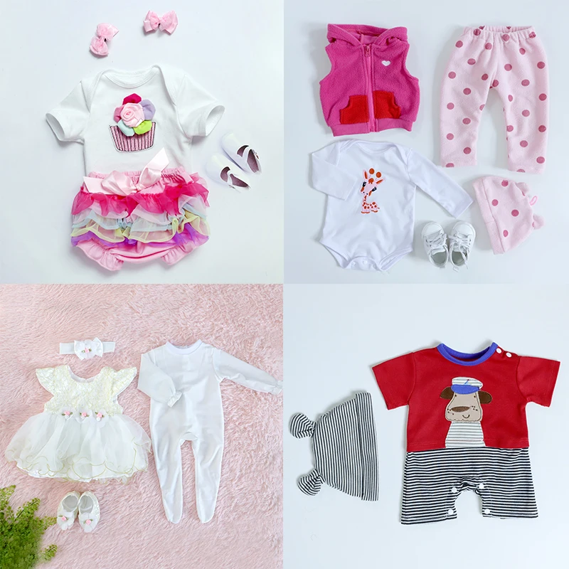 Кукольная одежда подходит для кукол реборн размер от 48 до 60 см 18-24 дюйма Красивая