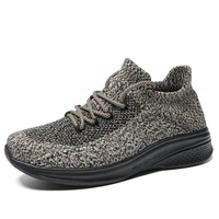 men sneakers fashion breathable sock shoes knitted platform running shoes platform trainers walking shoes