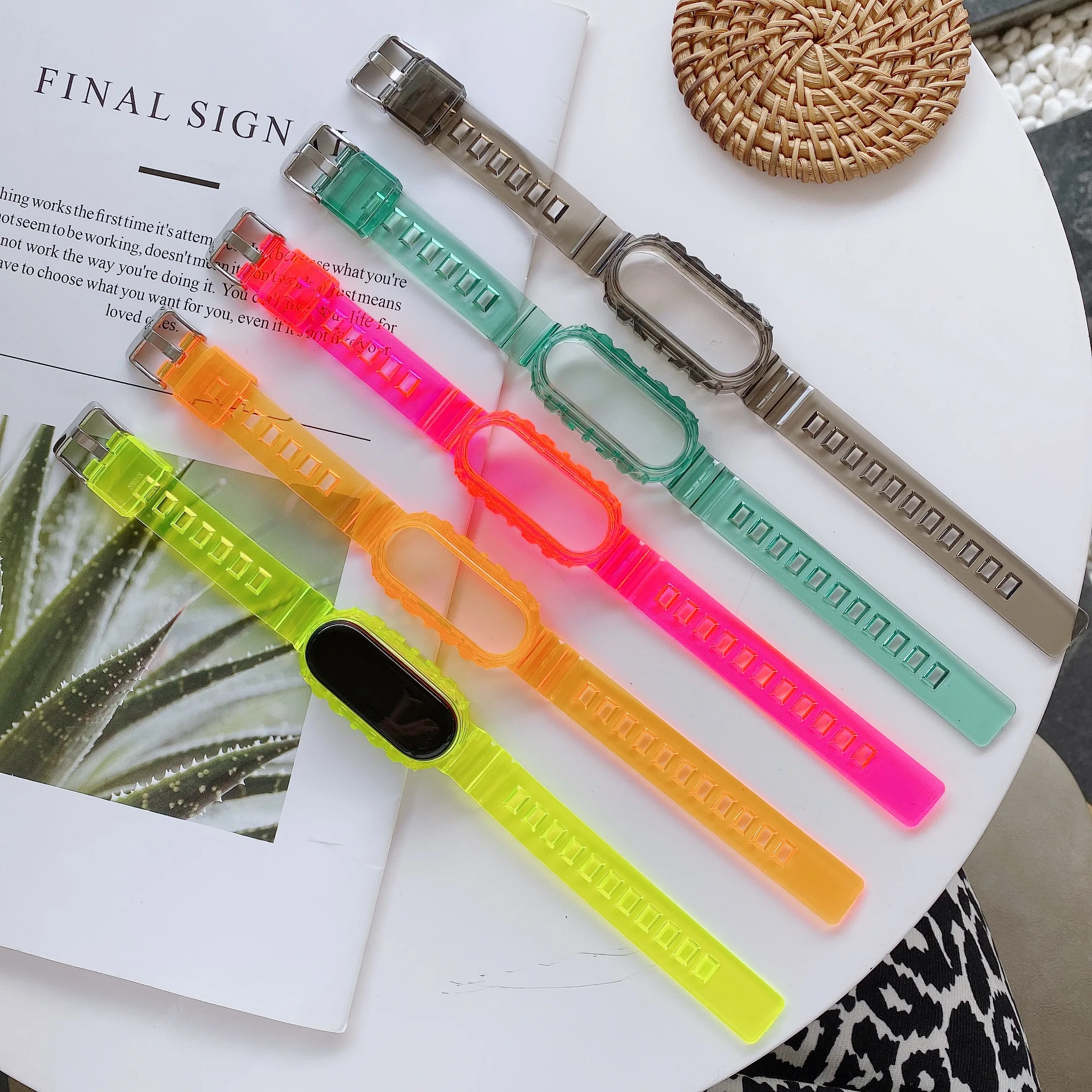 Transparent Strap For Xiaomi Mi8 Band Soft Silicone Wristband  For Mi 5/6/7Pro Replacement Watchband TPU Correa Bracelet