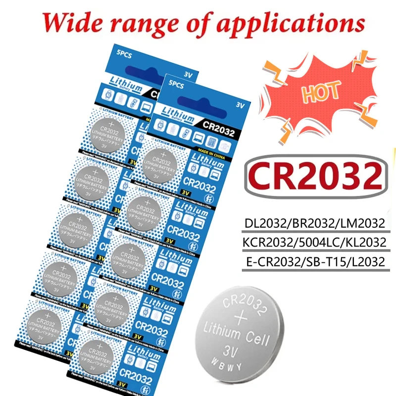 Литиевая батарейка 3 в CR2032 BR2032 ECR2032 LM2032 5004LC для часов