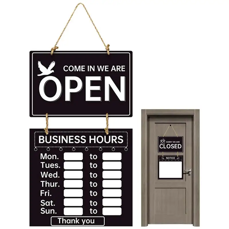 

Open Signs For Business Hours Of Operation Signs For Business Hanging Open And Closed Sign With Hours Decorative Welcome Boards