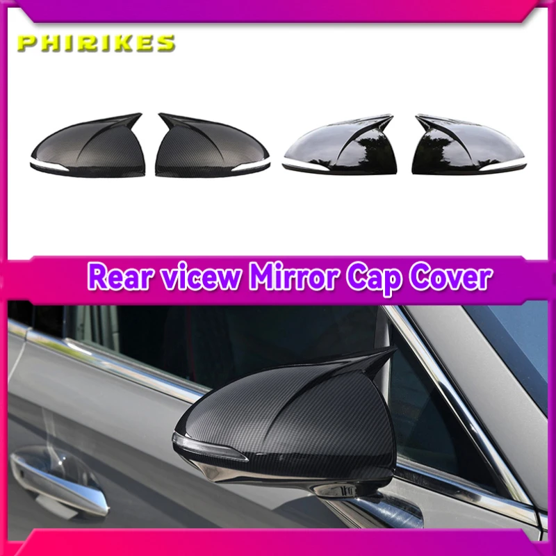 

Carbon Fiber Car Rearview Mirror Cover Side Door Mirror Shell Decoration Trim for Hyundai Sonata DN8 2020 2021