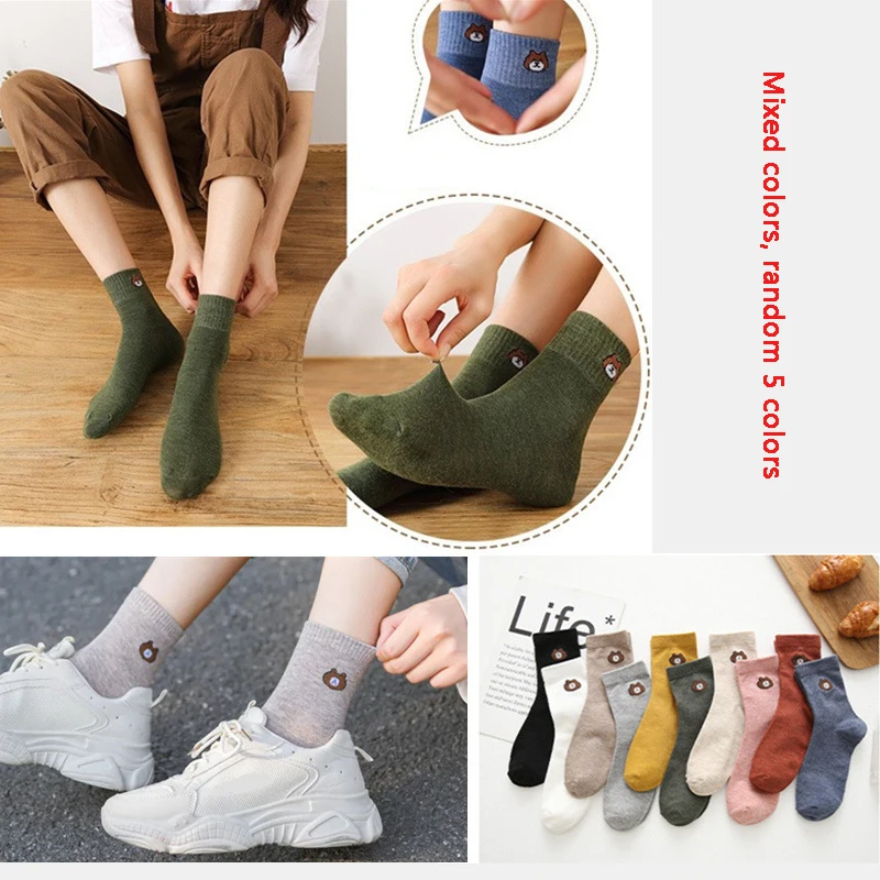 10 Pairs/Lot Middle Tube Socks Women's Cute Summer Fashion Thin Section Ins Tide Socks Glass Silk Material White Women's Socks