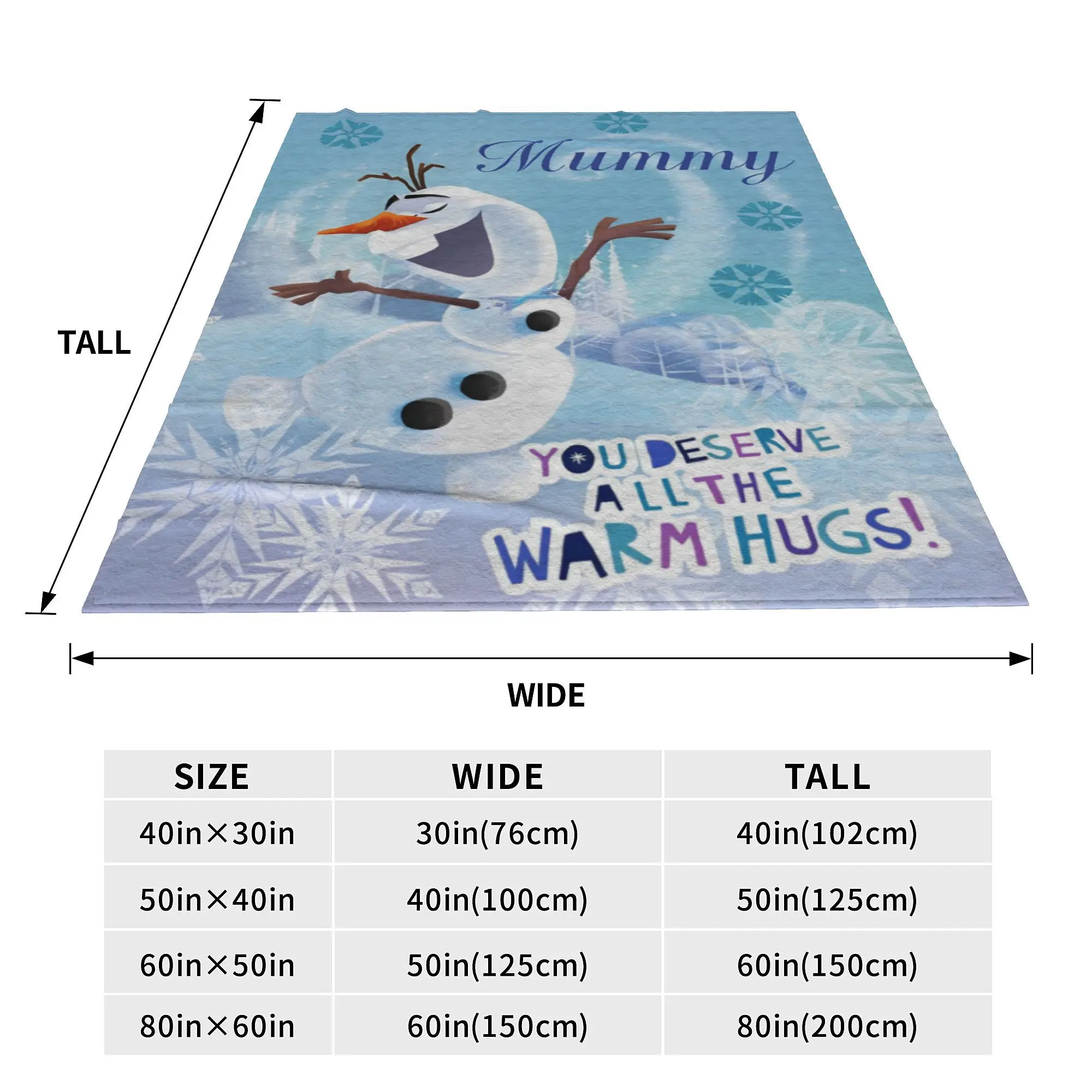 Холодное сердце Олаф Мумия теплое флисовое одеяло с героями мультфильмов милое