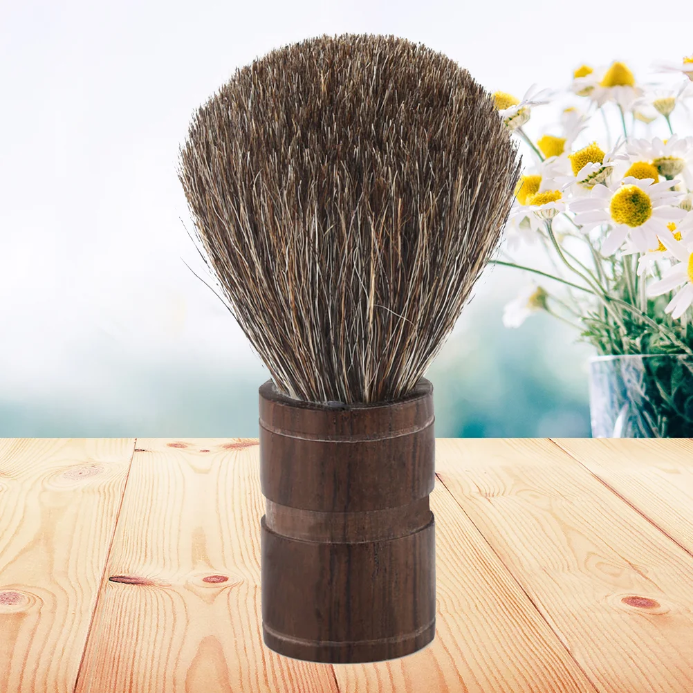 

1pc Natural Wooden Handle Bristles Mustache Beards Brush Boar Facial Care Hair Wet Shaving Brush for Men