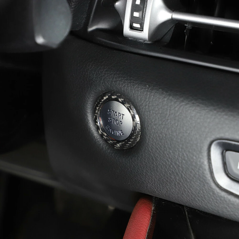 

Carbon Fiber Stickers Engine Start Stop Switch Ring Trim For Toyota GR Supra A90 2019-22 Start Button Stickers Decoration