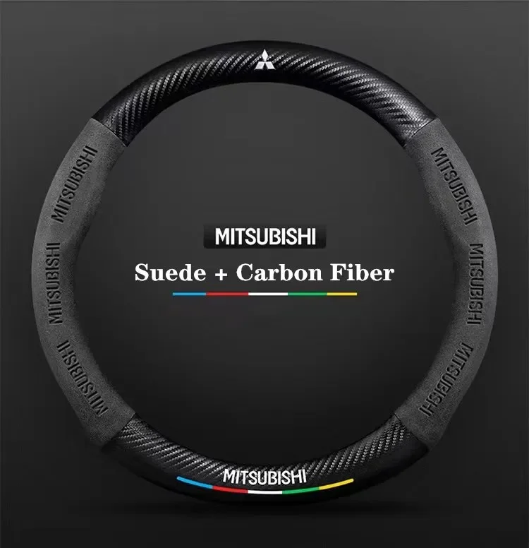 

Для Mitsubishi Outlander Pajero Asx Colt Lancer EX Evolution X L200 Triton RALLIART автомобильный замшевый чехол на руль из углеродного волокна