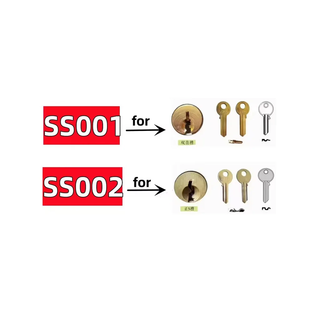 Фото Lishi 2 в 1 SS001 SS002 KW1 KW5 Слесарные инструменты для домашних дверей Гражданские замки №2