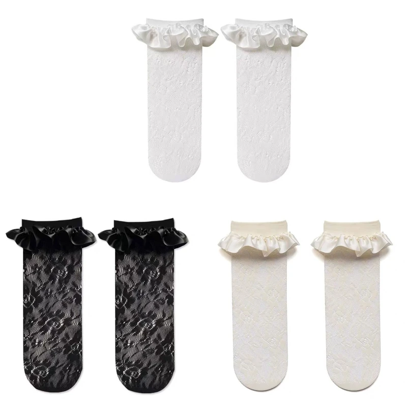 

Женские кружевные сетчатые короткие носки 37JB в стиле ретро в японском стиле