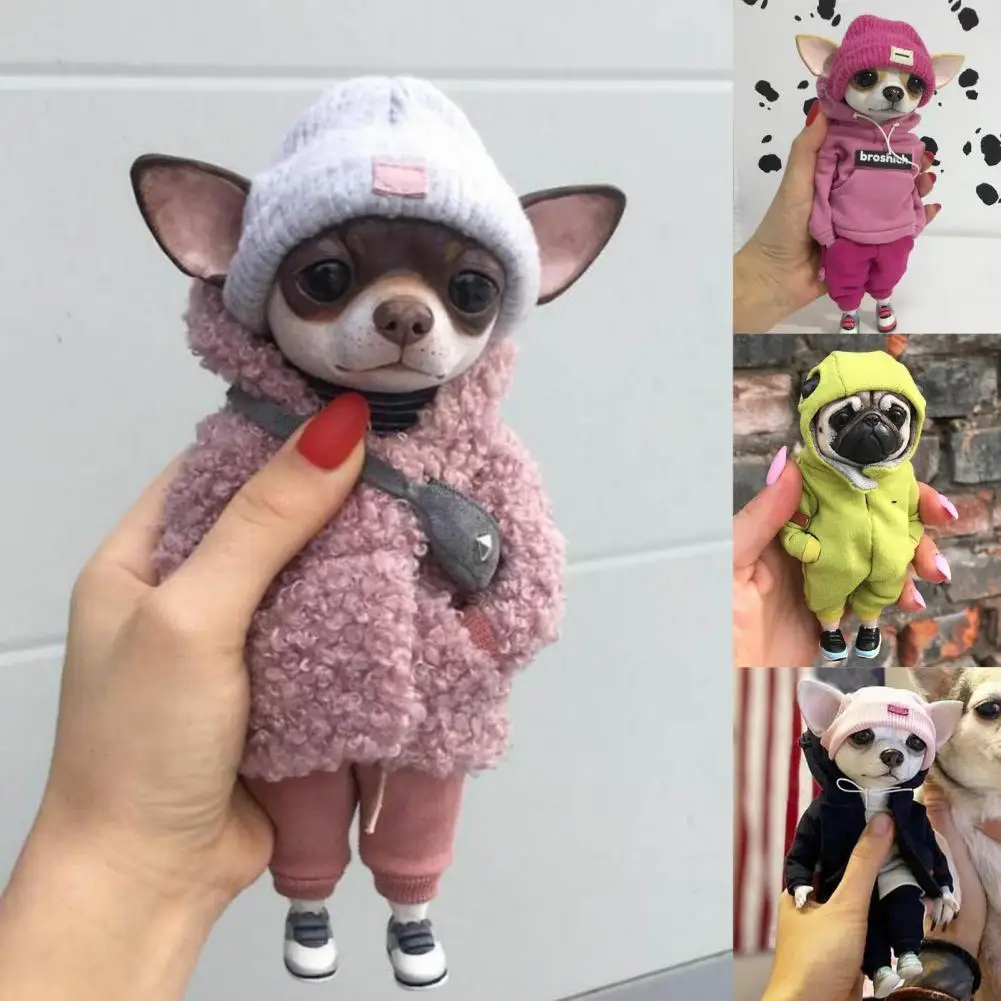 

Sun-resistant Resin Exquisite Garden Trinkets Standing Dog Sculptures Standing Dog Sculptures for Desk Living Room Decoration