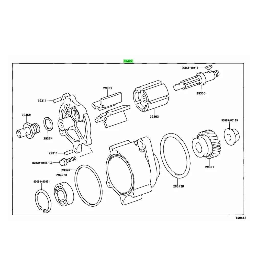 Новый вакуумный насос двигателя для Toyota Land Cruiser HZJ75 HDJ78 HDJ80 1PZ 1HZ 1HD