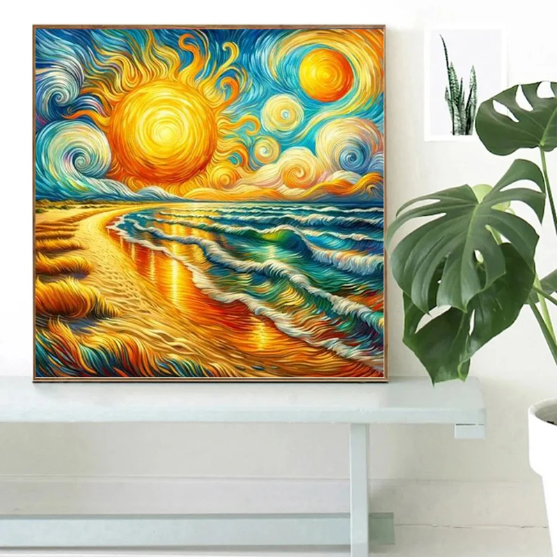 Картина из страз с изображением сказочной пыли Ван Гога 2024 вышивка знаменитая 5d