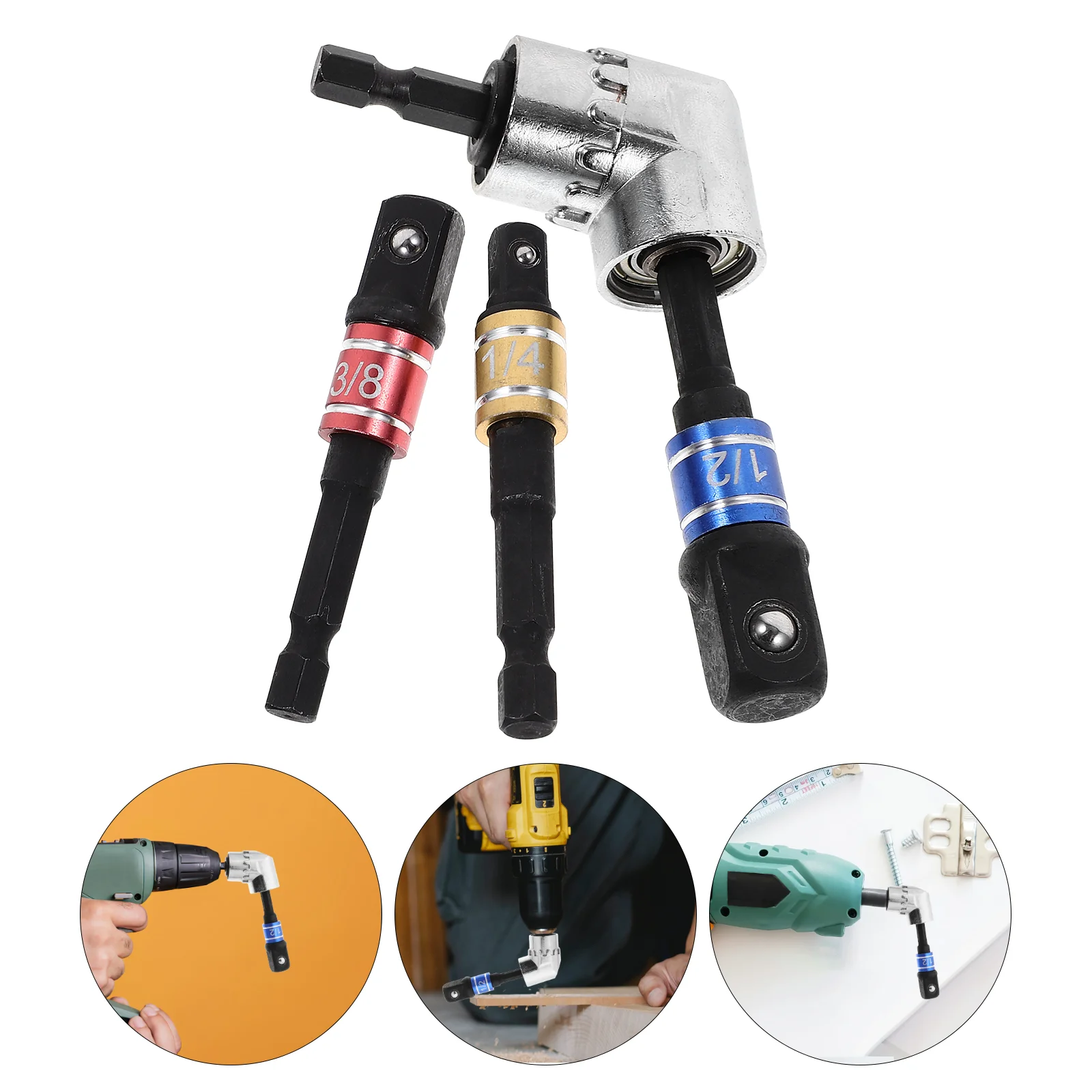 

Bit Extension Impact Driver Drill Accessories Attachments Right Angle Bits Drills