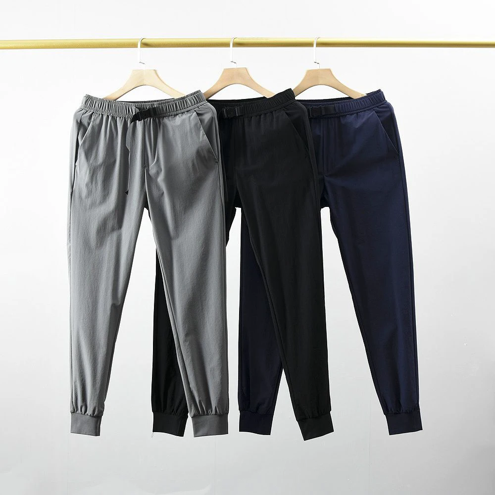 

Мужские летние повседневные брюки с вытягиванием, быстросохнущие, дышащие, с эластичным поясом, высокое качество, модель 2022 года