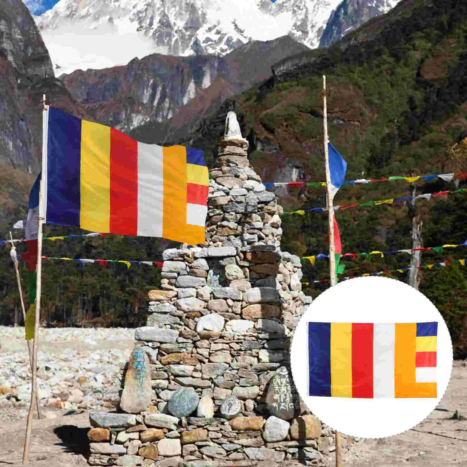 

Polyester Flag Decorative Flag Buddhism Flag for Blessing