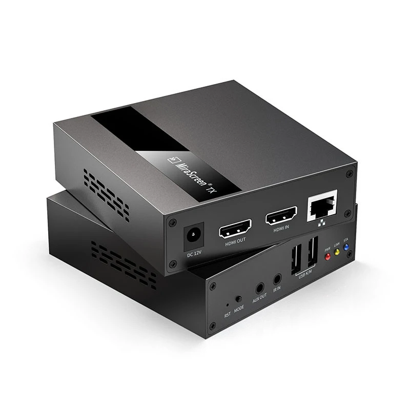 

2022 New HDMI KVM Extender Over IP RJ45 Ethernet Network KVM Extender USB HDMI 250M Over UTP/STP KVM Extender CAT5 CAT6
