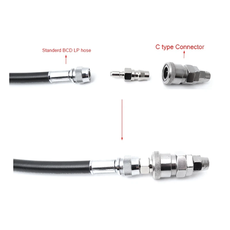 Стандартный переходник BCD для подводного плавания с разъемами типа C и BC прочный