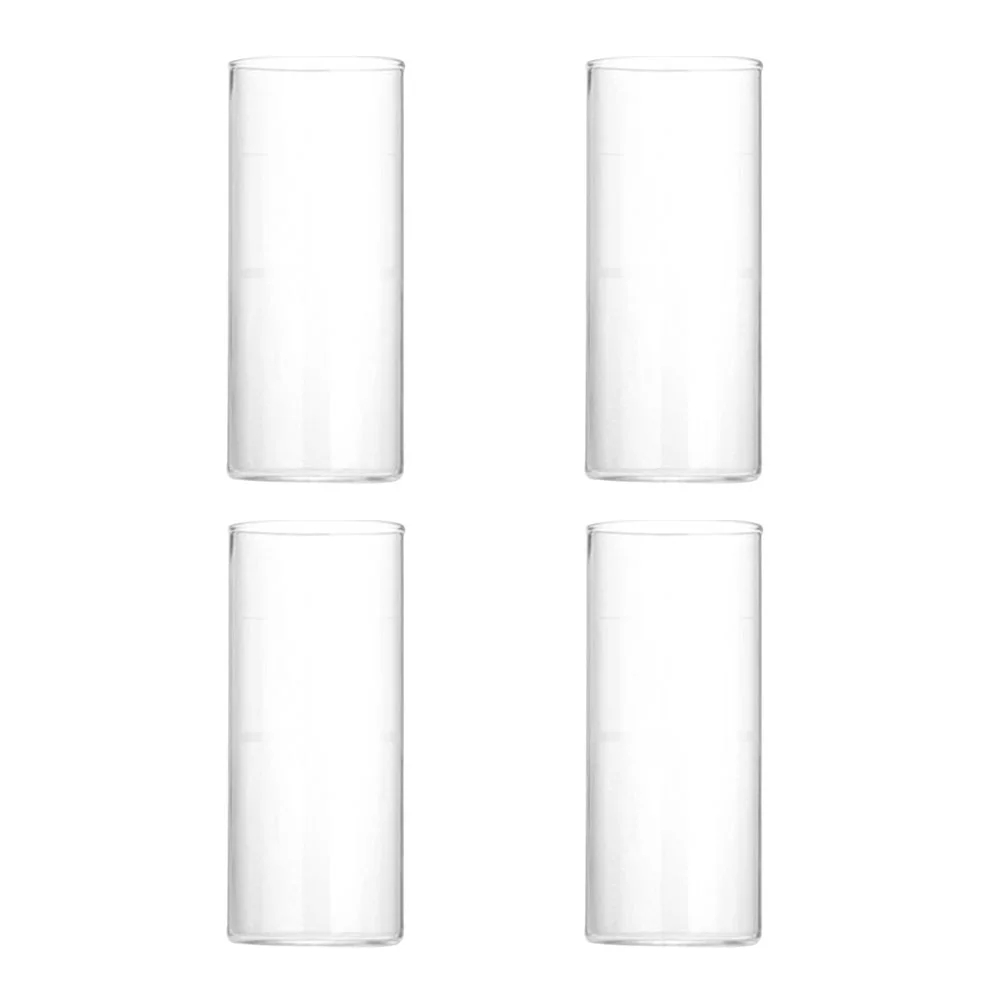 

4Pcs Coffee Mugs Transparent Beverage Holder Iced Coffee Cups Wide Mouth Smoothie Cups Can Shaped Cups