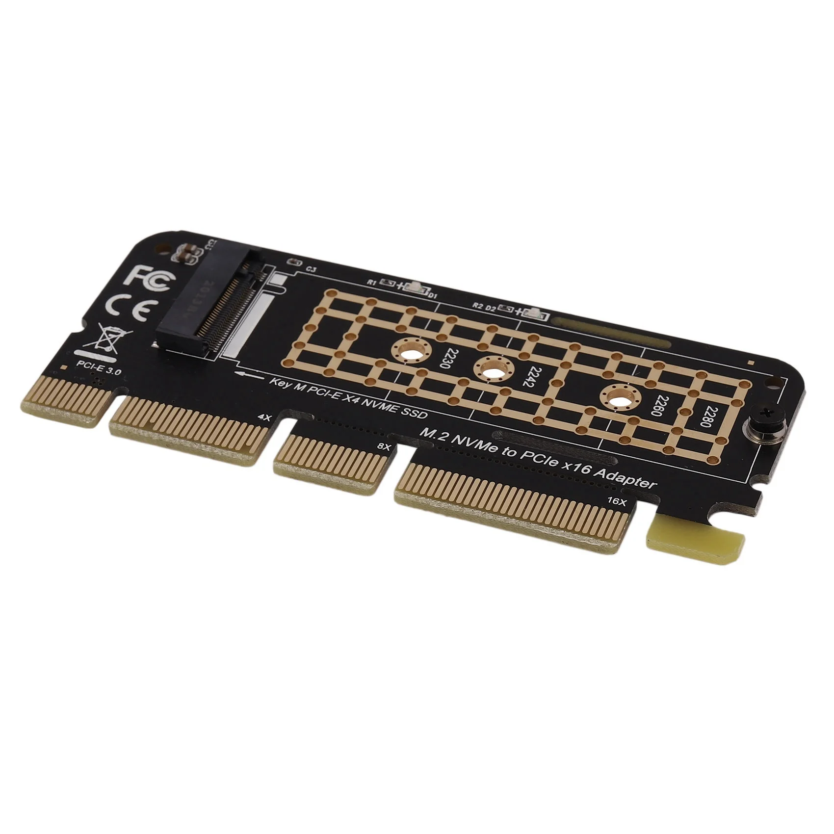 Карта конвертера M.2 NVMe SSD в PCI-E X16 NGFF M-Key PCIe PCI-Express X4/X8/X16 HDD адаптера твердотельного