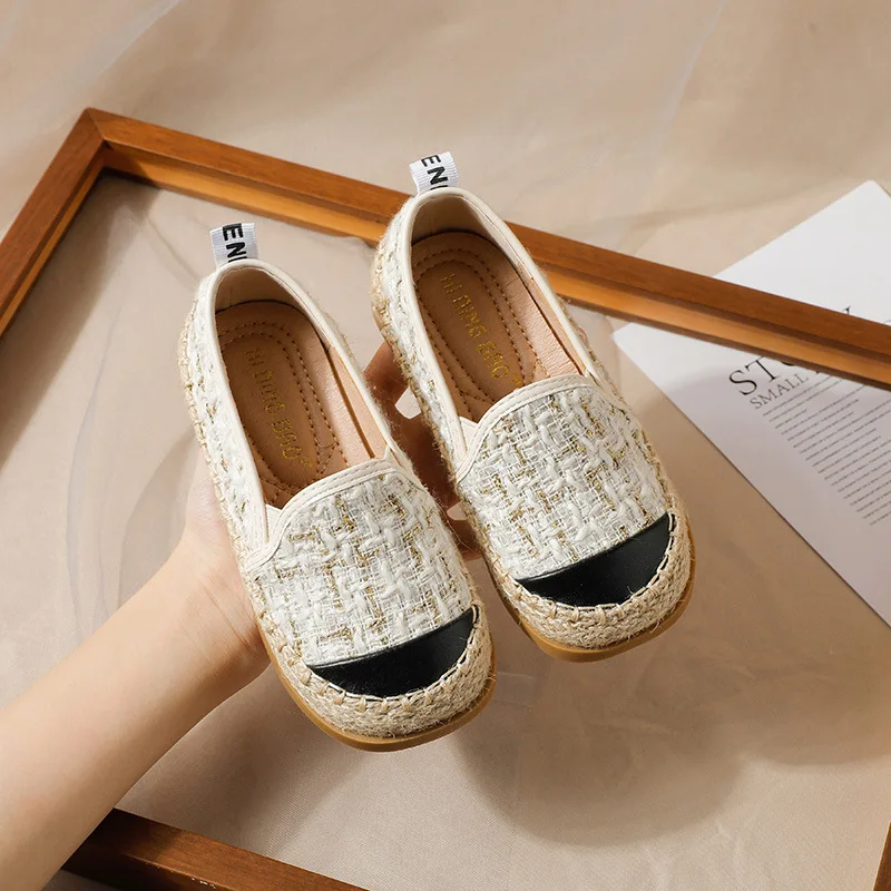 Туфли детские на плоской подошве модная повседневная обувь принцессы без