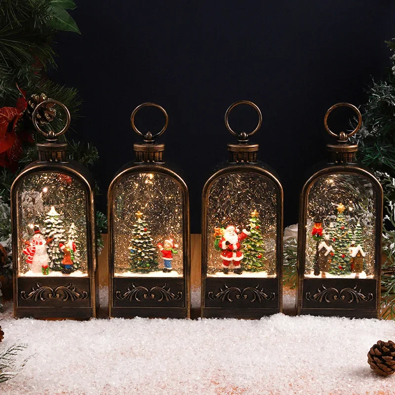 Рождественские украшения ветровая лампа винтажный ночник старик снеговик