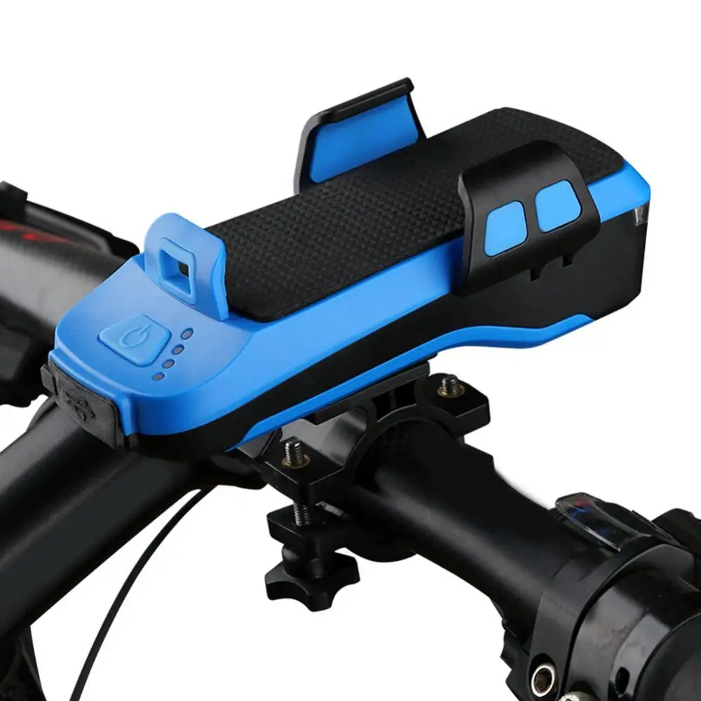 

4 In 1 Multi-function Bike Light Mobile Phone Bracket Holder Bike Horn Waterproof Riding Headlight Outdoor Bicycle Accessories