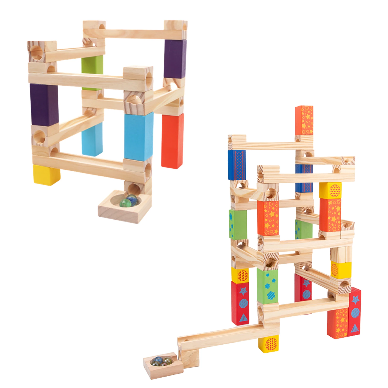 

Деревянная мраморная гоночная трасса, многоцветная деревянная мраморная трасса, игрушка для взаимодействия родителей и детей, инновационн...