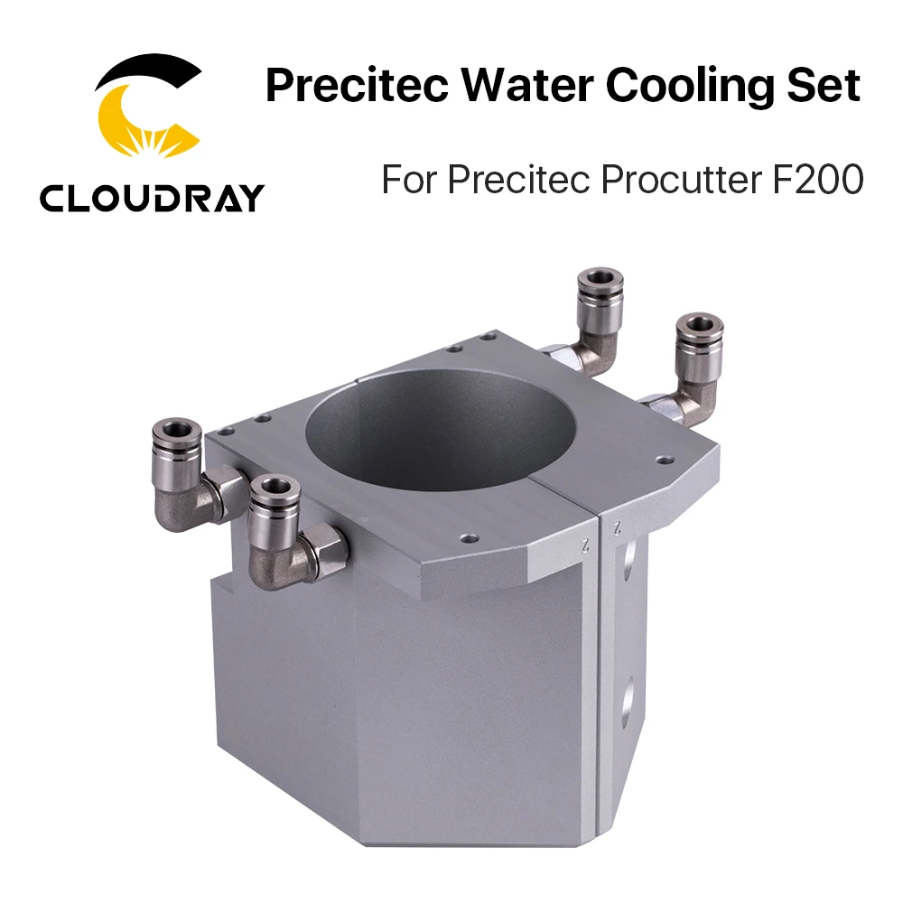 Cloudray Water Cooling Set for Precitec Procutter FL 200mm 92*100mm Metal Cooling Kit for Fiber Laser Machine