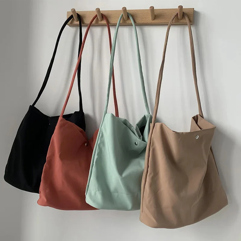 

2023 New Nylon Canvas Shoulder Bag for Women Cotton Cloth Female Student Messenger Bag Large Eco Shopping Tote Bags Handbags