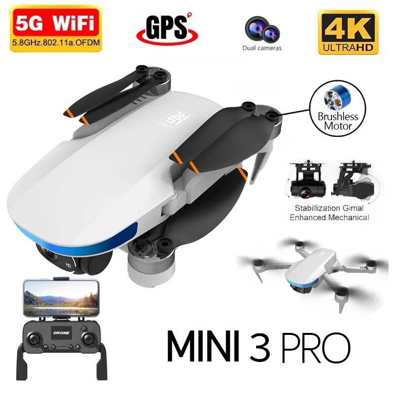 

S6S Mini 3 Pro drone 4k professional GPS 5KM 4K Drones HD Camera Quadcopter With Camera Brushless Motor 360 Obstacle Avoidance
