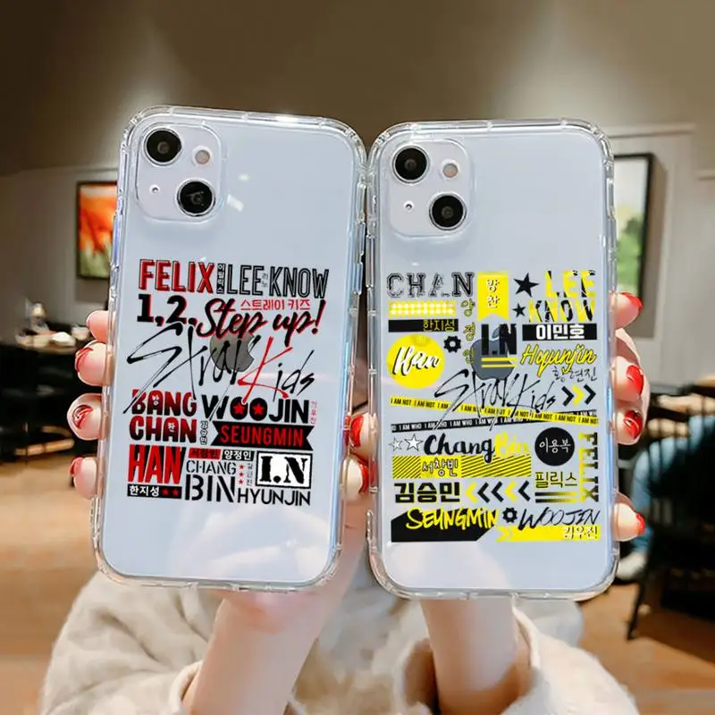 

Stray Kids Phone Case Transparent For iPhone 13 12 11 Mini Pro Max X XR XS 7 8 6 6s Plus SE