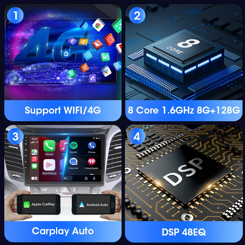 Jmcq 2din Android 12 Автомобильный Мультимедийный Плеер Для Skoda Superb 2 B6 2008-2015 С