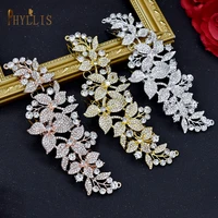 a276 luxury wedding headpiece for women tiara bridal comb hair accessories alloy crystal flower hair clips girl hair jewelry