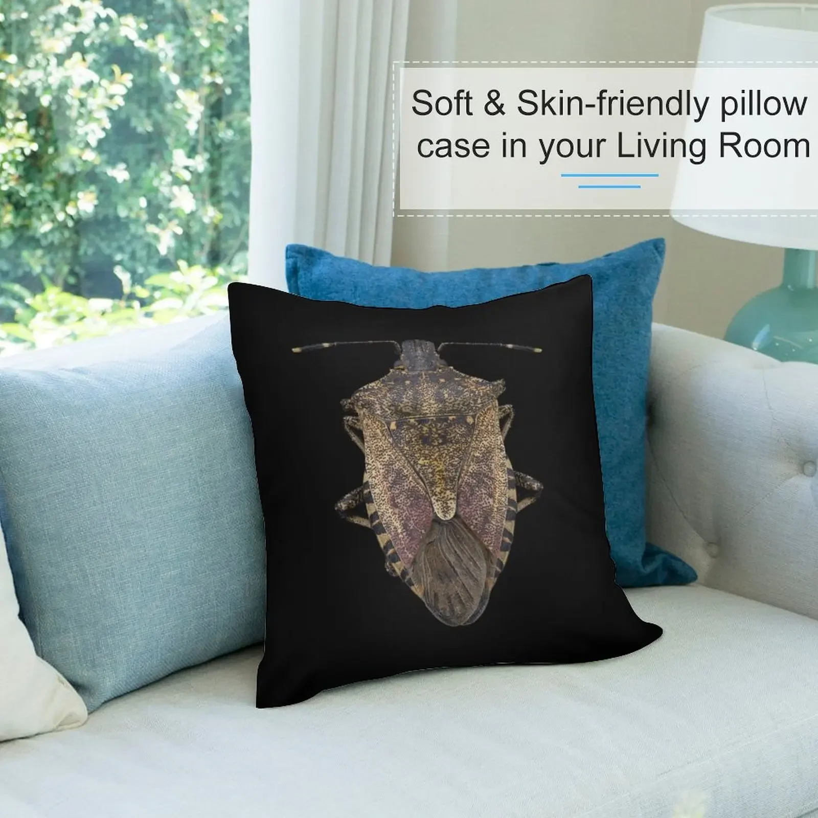 Коричневый Marmorated Stink Bug (Halyomorpha halys) Декоративная подушка Подушки для кровати