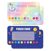 cartoon punch cards for children colorful rewards cards 10 50pcs for classroom teacher home education supplies motivational card