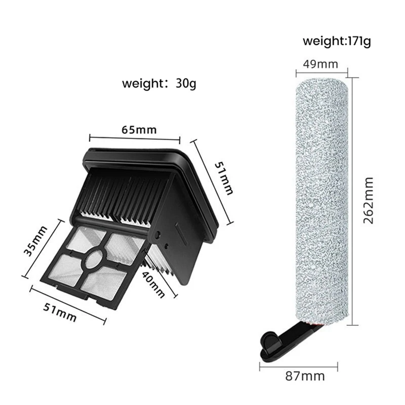 3 шт. для Xiaomi Dreame H12PRO/H12pro Plus/M13beta скребок пола вращающаяся щетка фильтр Hepa