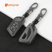 abs carbon fiber car key case protective shell buckle accessories for cadillac ct4 ct5 ct4 v c8 corvette 2018 2019 2020 2021