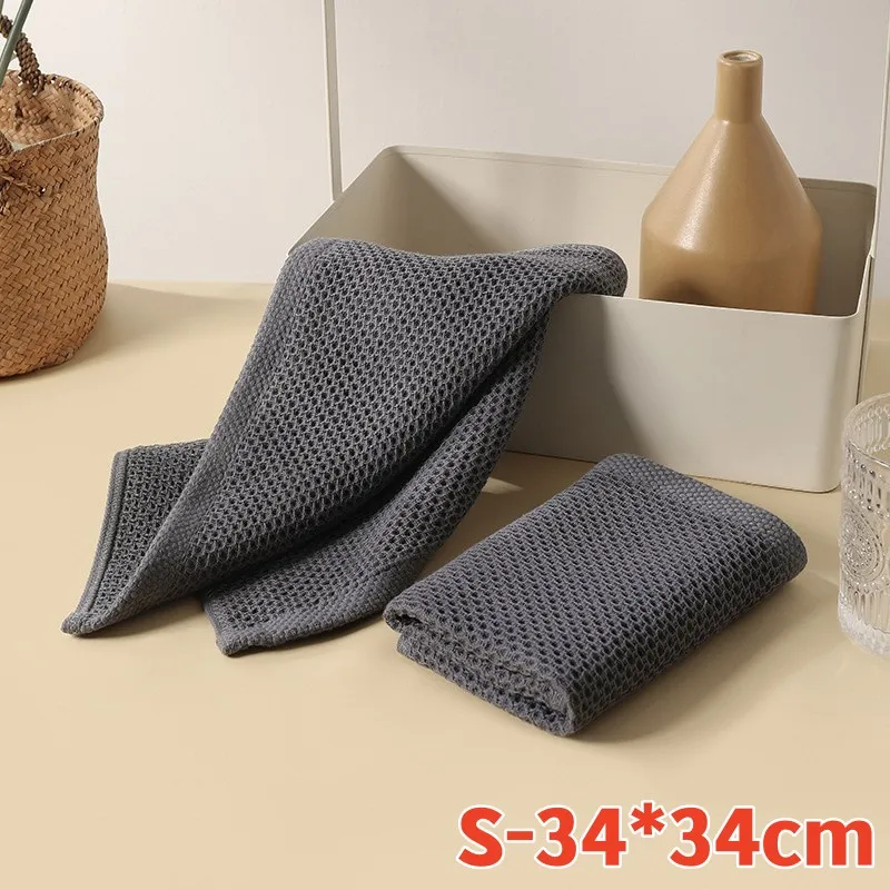 

100% хлопок, вафельное плетение, кухонные полотенца для мытья посуды, ультрамягкие впитывающие быстросохнущие чистящие полотенца, экологически чистые домашние инструменты