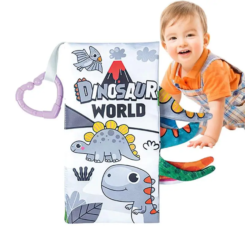 Crinkle Books Interactive Cloth Touch Feel Tail Sound Toy Books 3D Soft Crinkle Book For Auditory Visual Training Early Learning