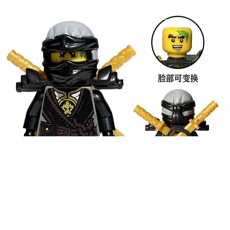 Фото Горячие игрушки Фигурки ниндзя Garmadon Jay Zane Kai Nya Lloyd Samukai Cole Harumi Ultra Violet Pyro Snake Morro Building Blocks Детская игрушка №2