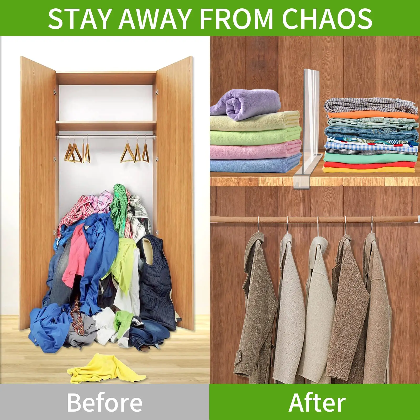 Акриловые разделители полки прозрачный разделитель для организации шкафа