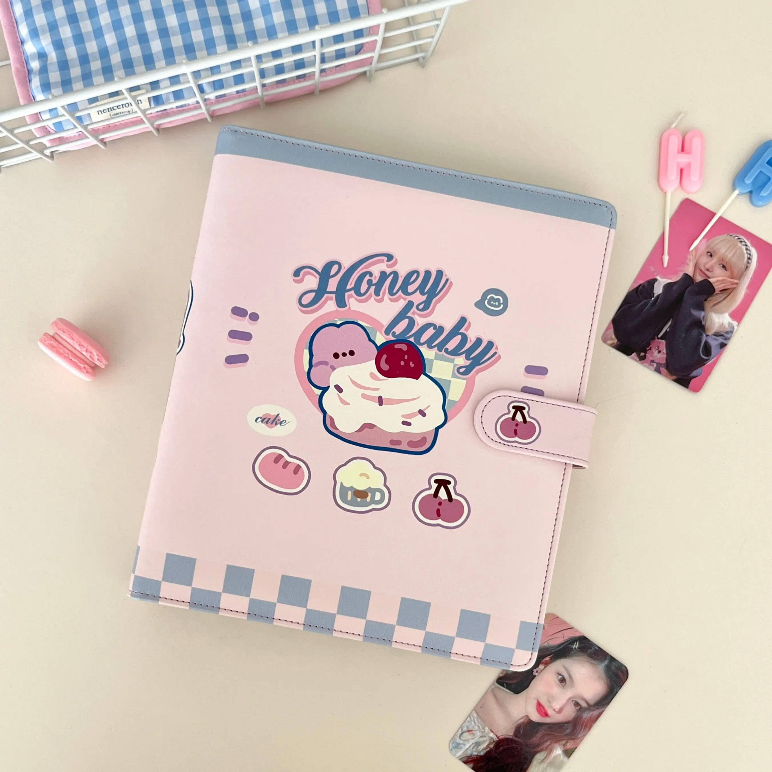 

MINKYS Original Design Kawaii Retro PU Leather A5 Kpop Photocard Binder Collect Book Idol Photo Card Holder Photocard Album