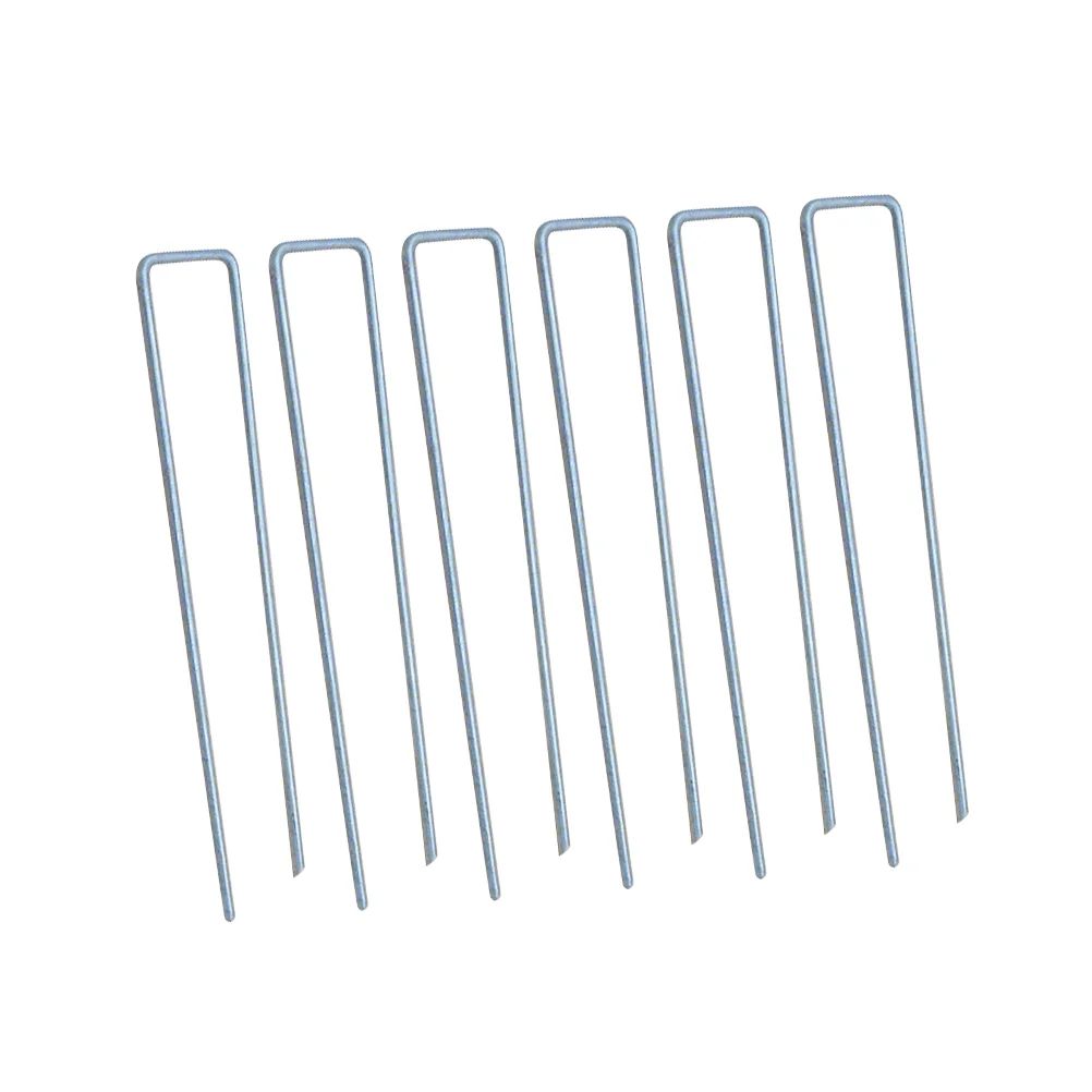

100pcs Anti-Rust Galvanized Professional Garderning Stakes Metal Pegs for Lawn Sod
